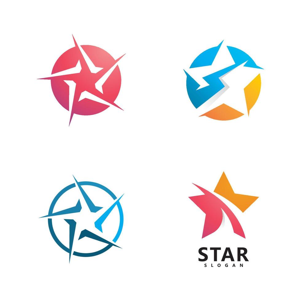 plantilla de diseños de logotipo de estrella, diseño de ilustración de vector de logotipo de estrella rápida