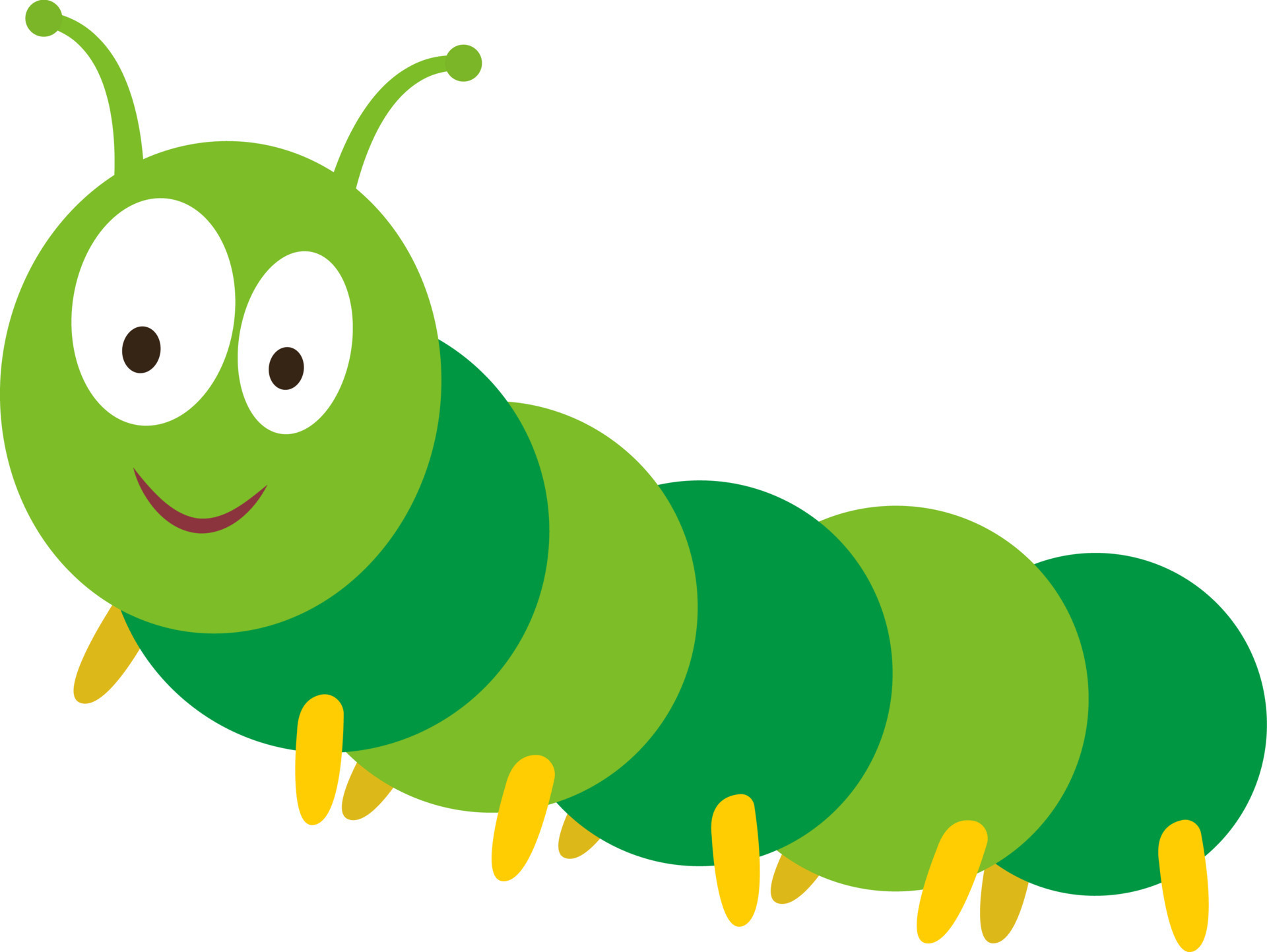 Cartoon illustration of a caterpillar on a white background.Vector  illustration of a green caterpillar. The idea for a logo,coloring books,  magazines, printing on clothes, advertising. 7271168 Vector Art at Vecteezy