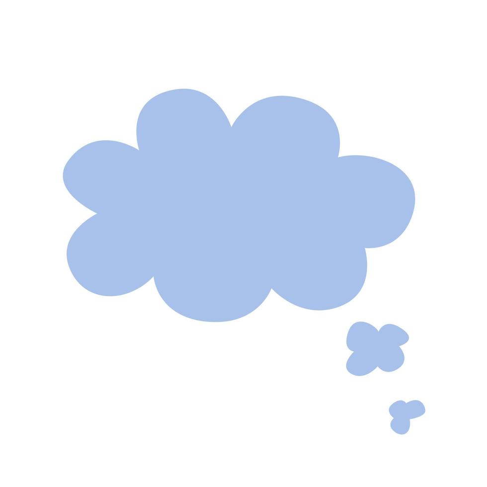 Empty message cloud in cartoon style. vector