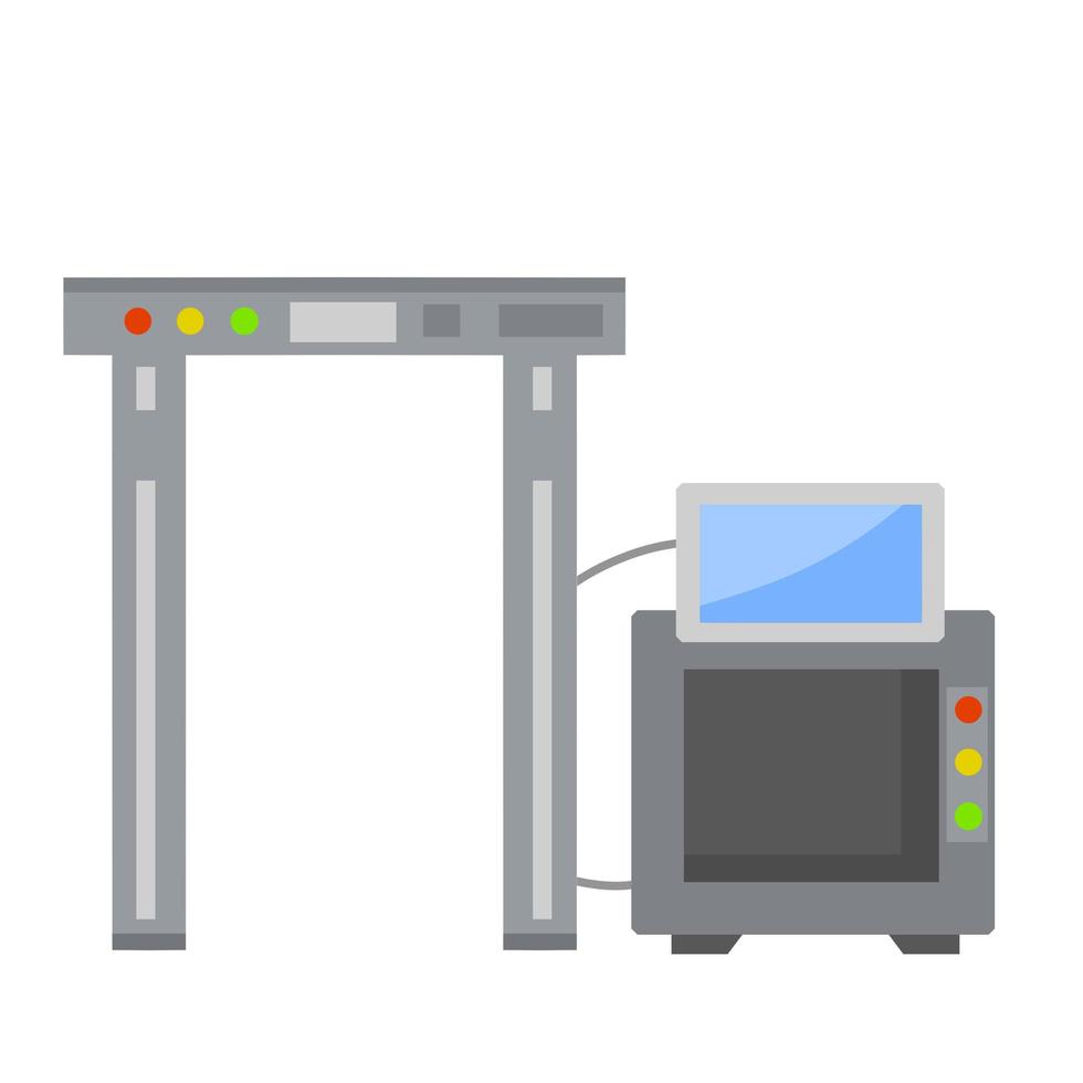 Metal detector. Safety frame. vector