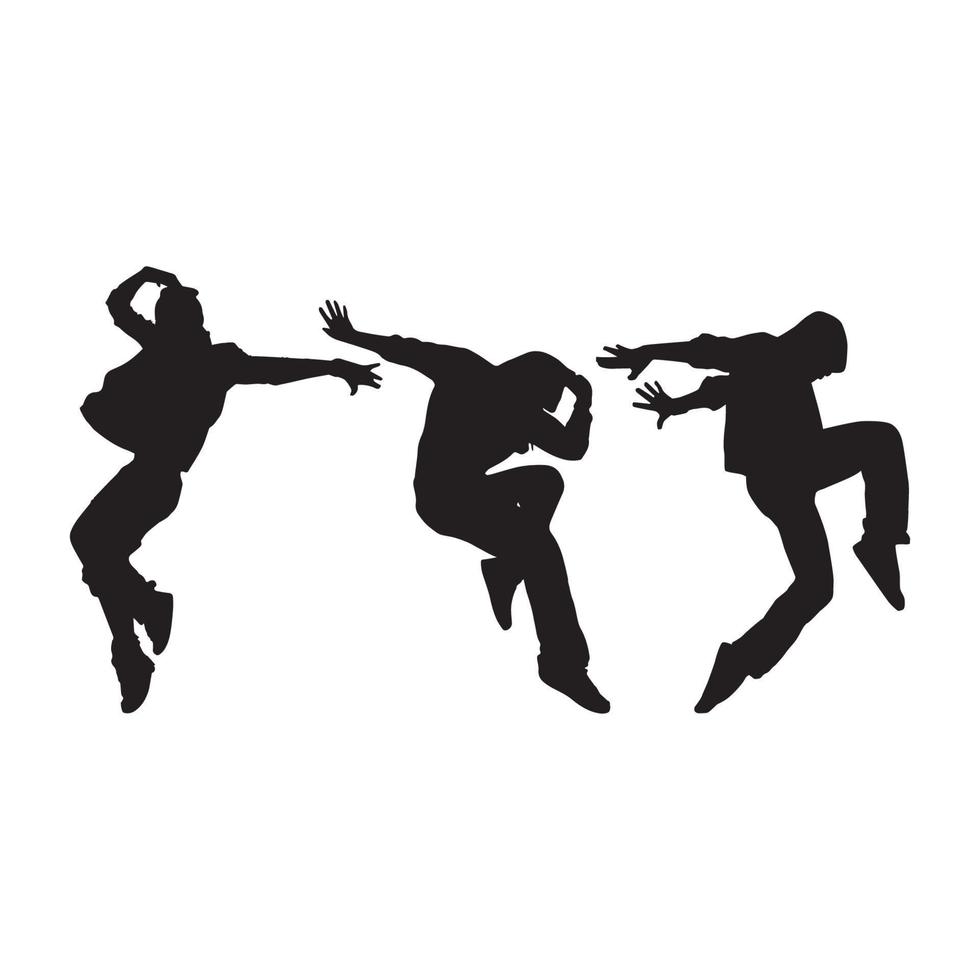 Street dance silhouette vector