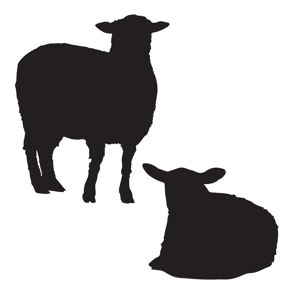 Sheep silhouette art vector