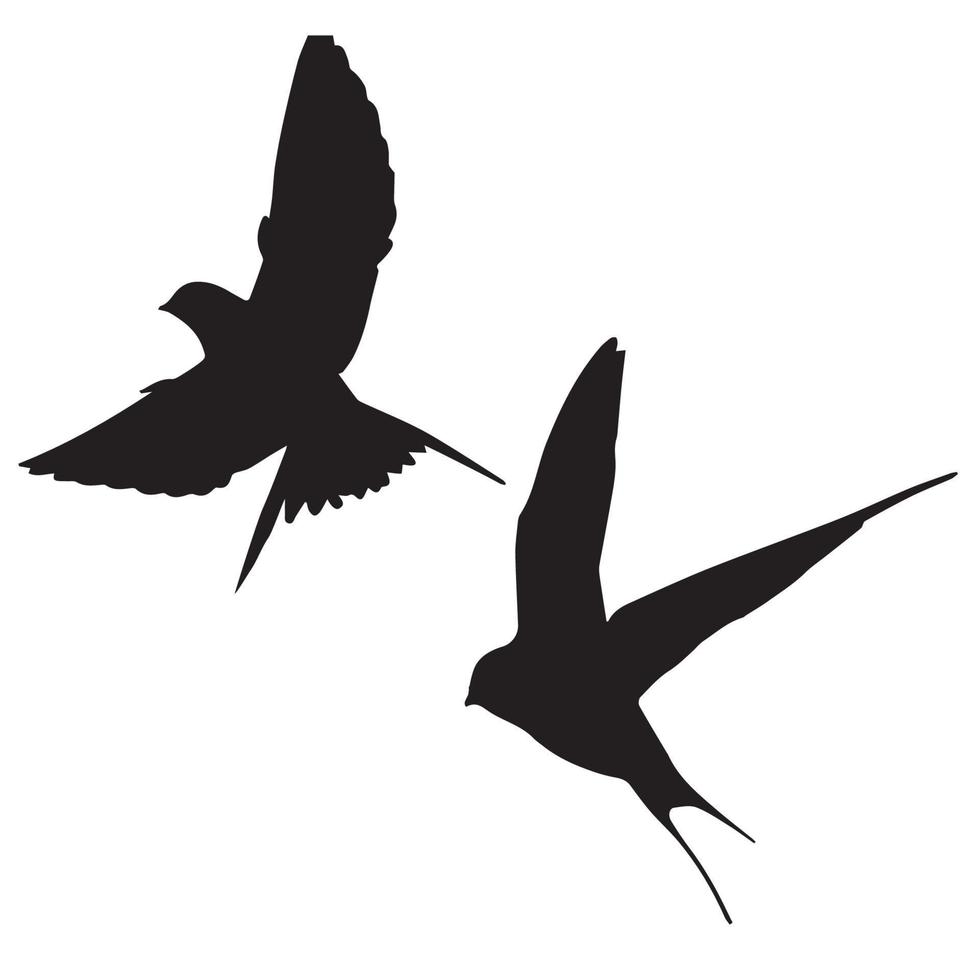 Swallow Silhouette Art vector