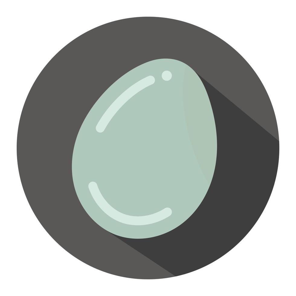 Flat vector icon the duck egg on a round background