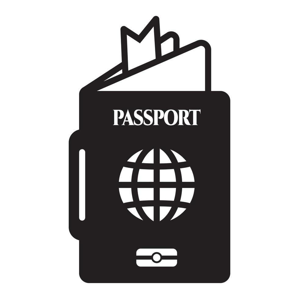 icono plano del folleto del pasaporte nacional para aplicaciones y sitios web vector