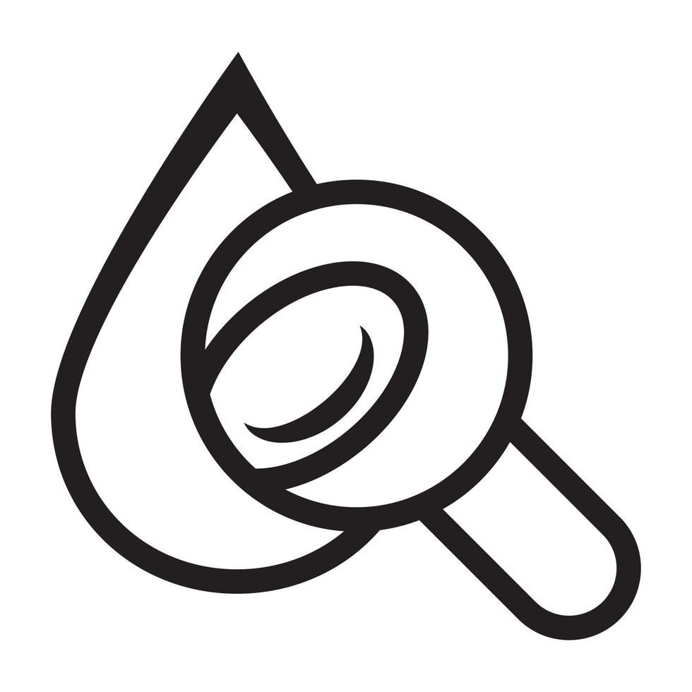Hematology blood line art icon for apps or websites vector
