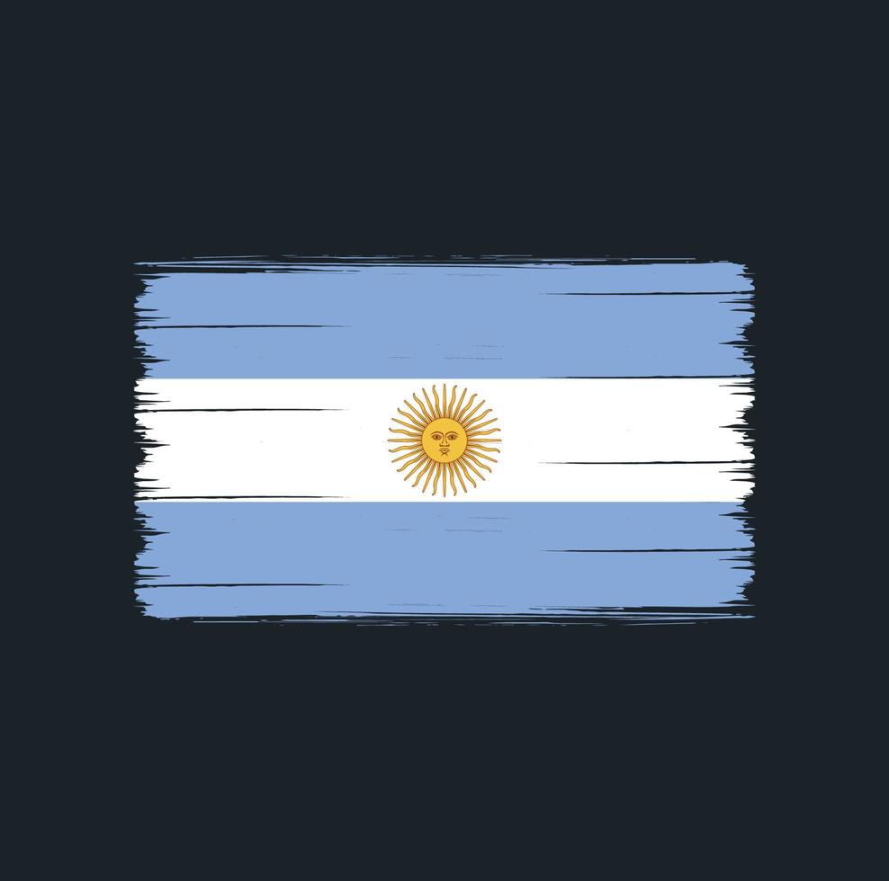 pincel de bandera argentina. bandera nacional vector