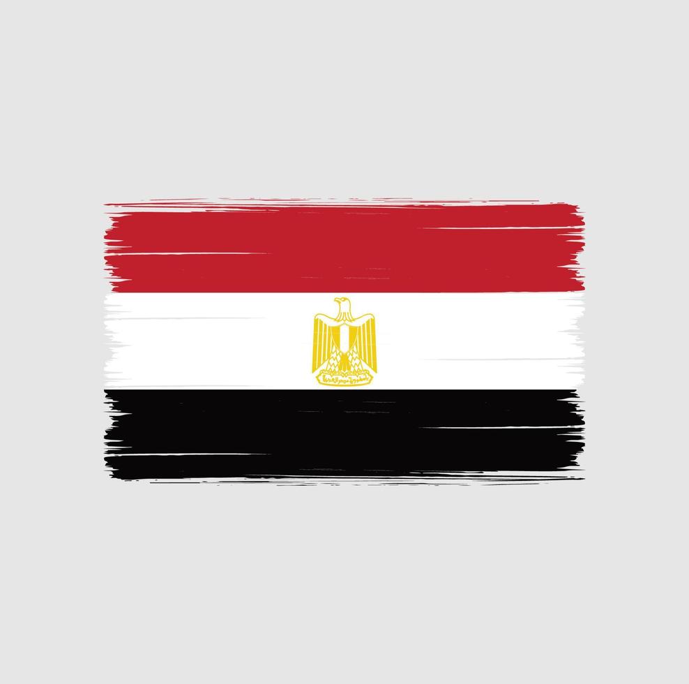 cepillo de bandera de egipto. bandera nacional vector