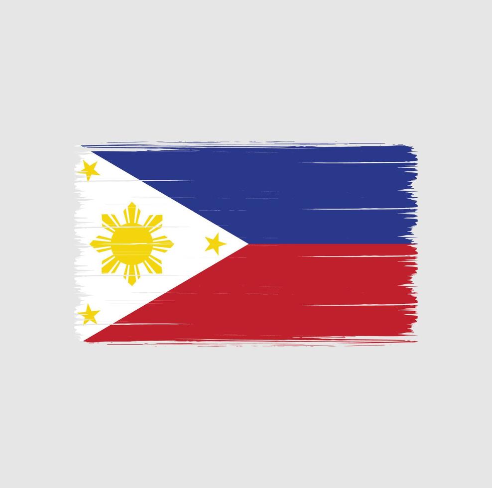 Philippines Flag Brush. National Flag vector