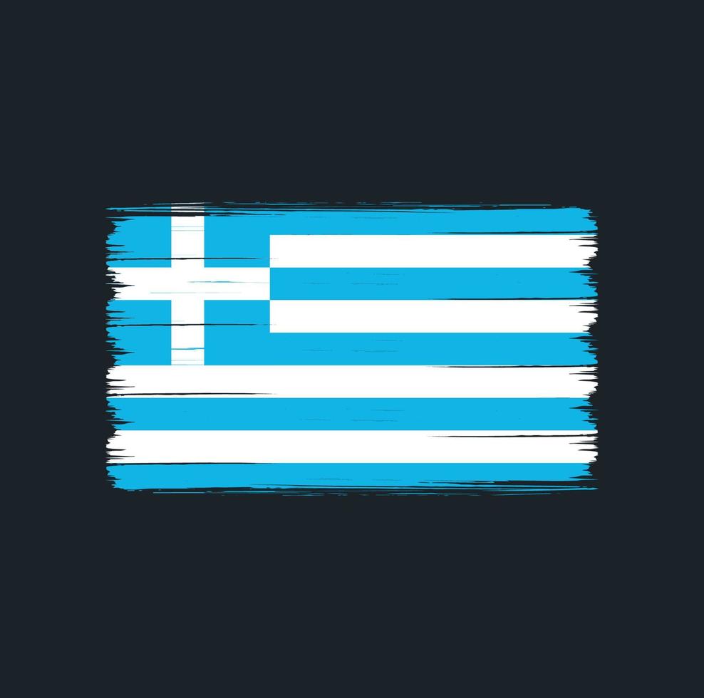 Greece Flag Brush. National Flag vector