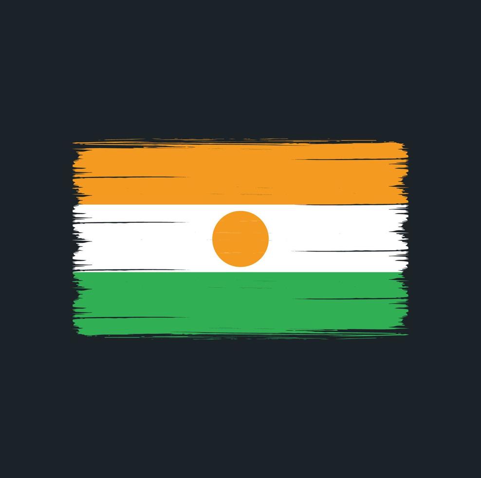 Niger Flag Brush. National Flag vector