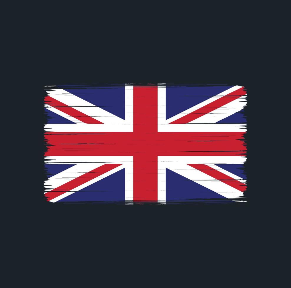 pincel de bandera del reino unido. bandera nacional vector