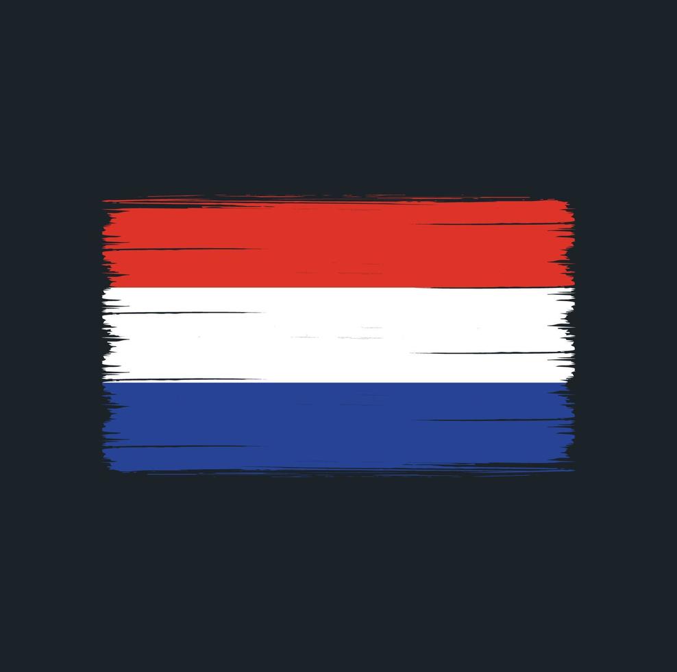 Netherlands Flag Brush. National Flag vector