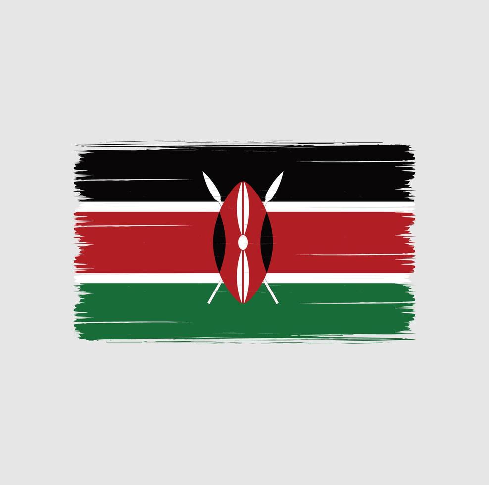 Kenya Flag Brush. National Flag vector