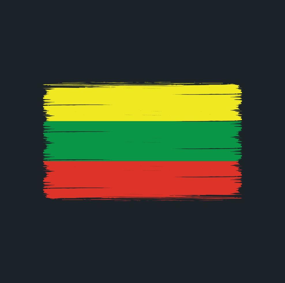 Lithuania Flag Brush. National Flag vector