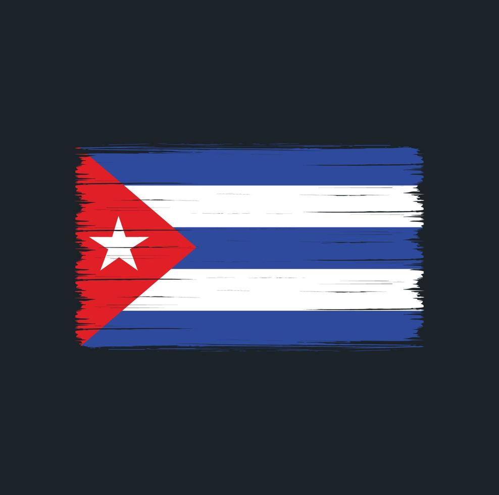 Cuba Flag Brush. National Flag vector