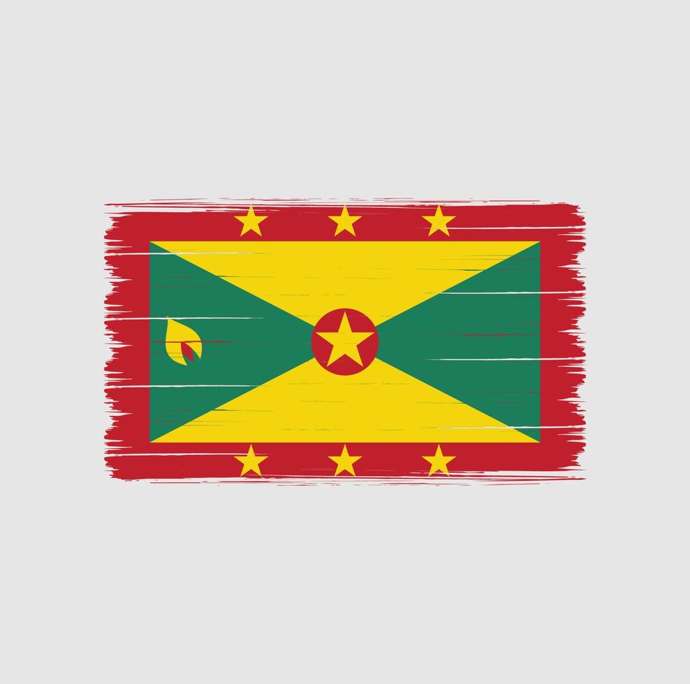 Grenada Flag Brush. National Flag vector