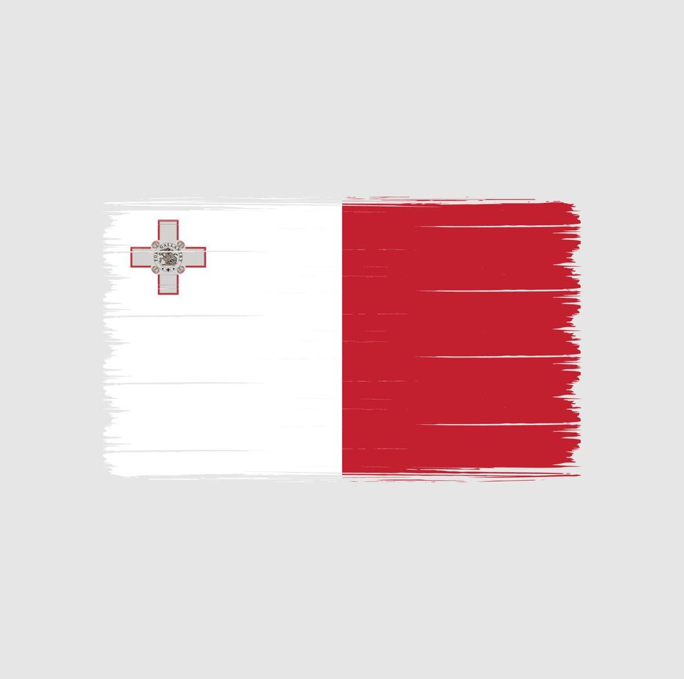 cepillo de bandera de malta. bandera nacional vector