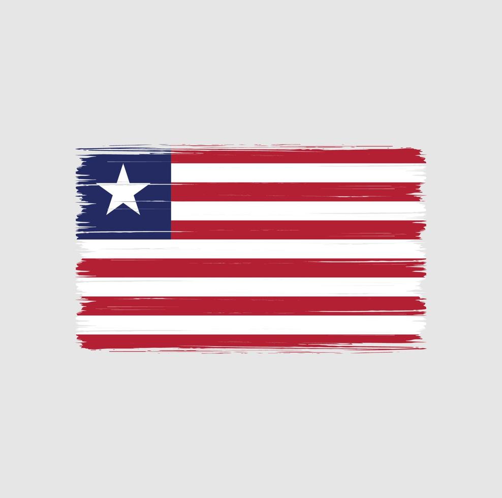 cepillo de la bandera de liberia. bandera nacional vector