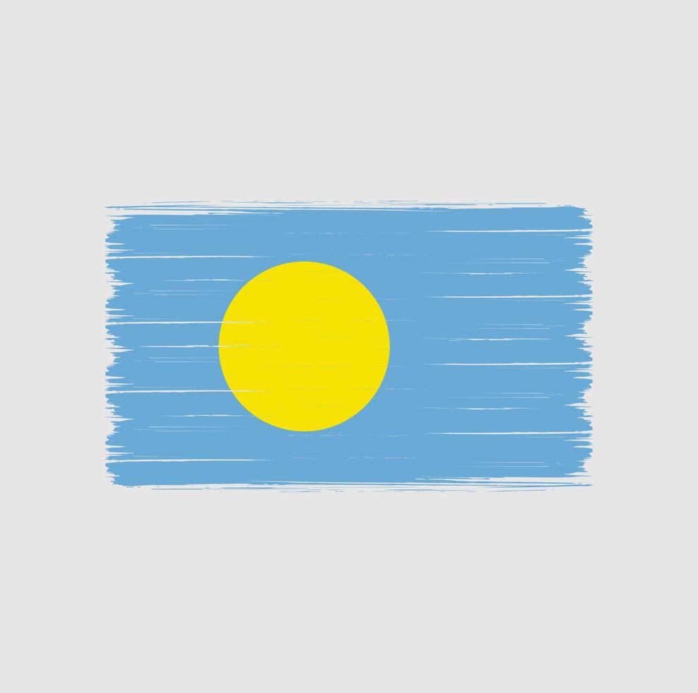 Palau Flag Brush. National Flag vector