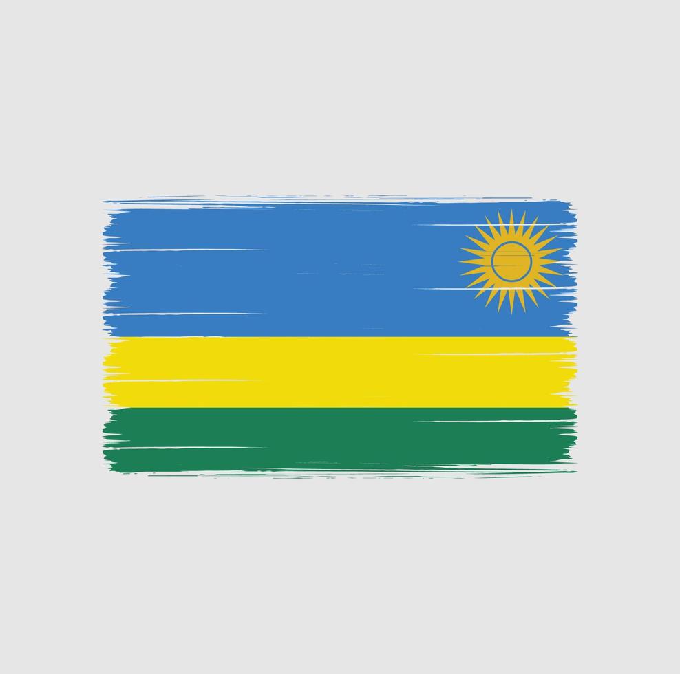 Rwanda Flag Brush. National Flag vector