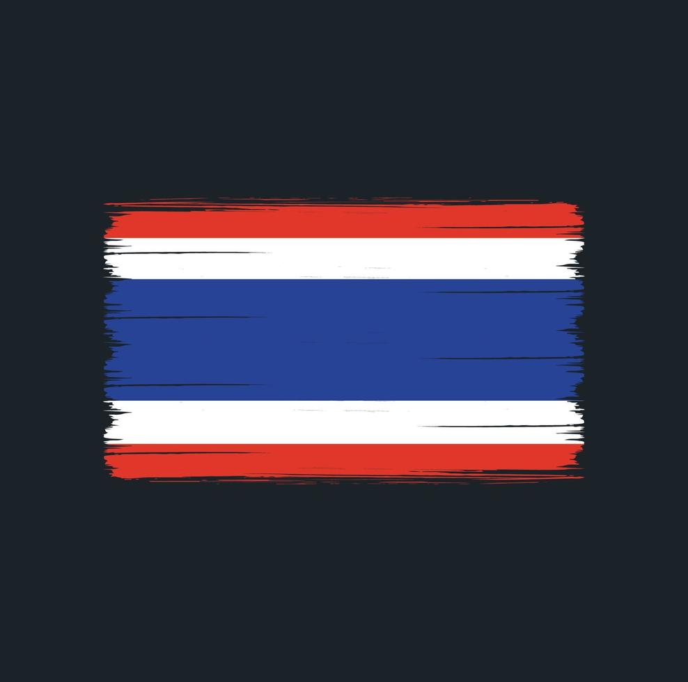 Thailand Flag Brush. National Flag vector