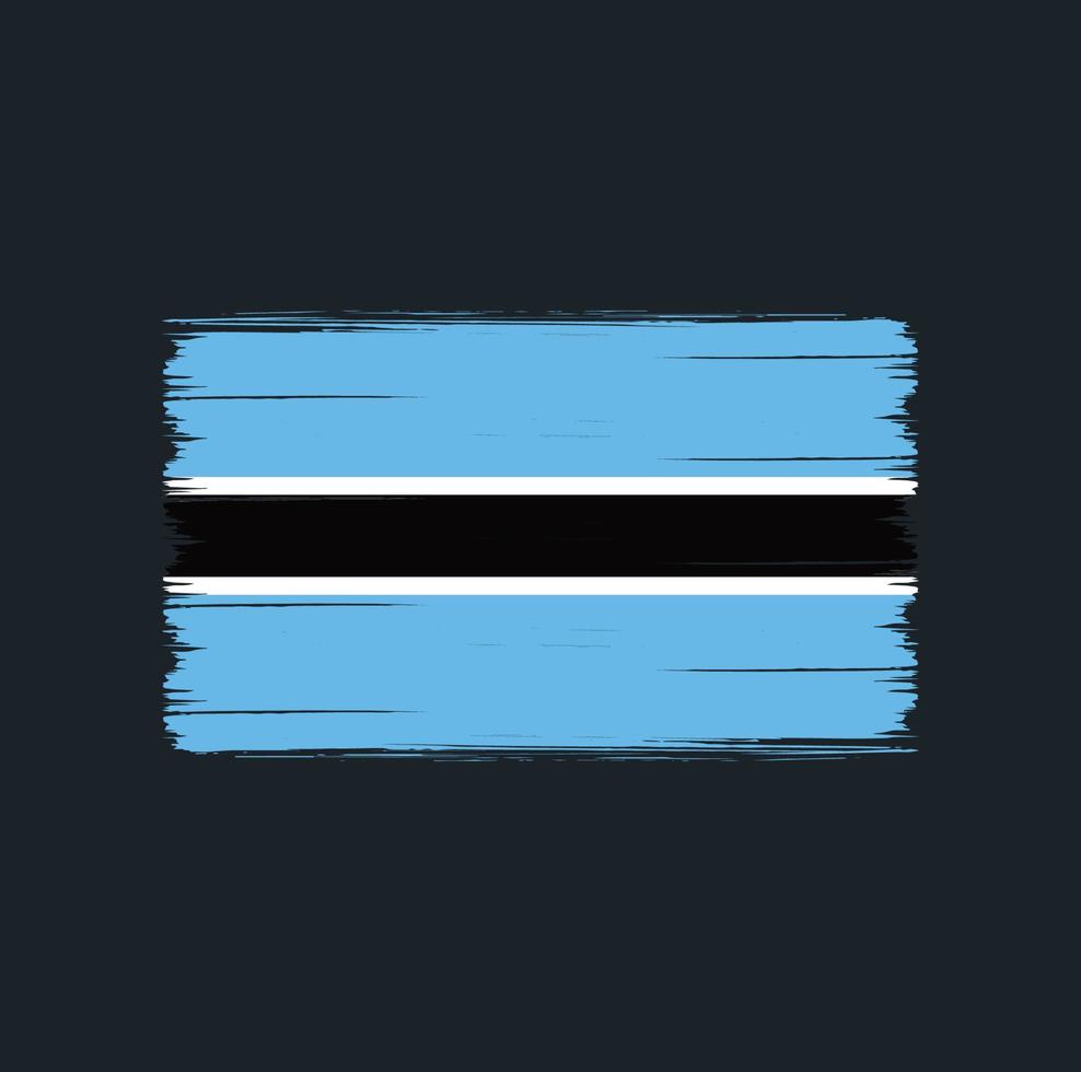 Botswana Flag Brush. National Flag vector