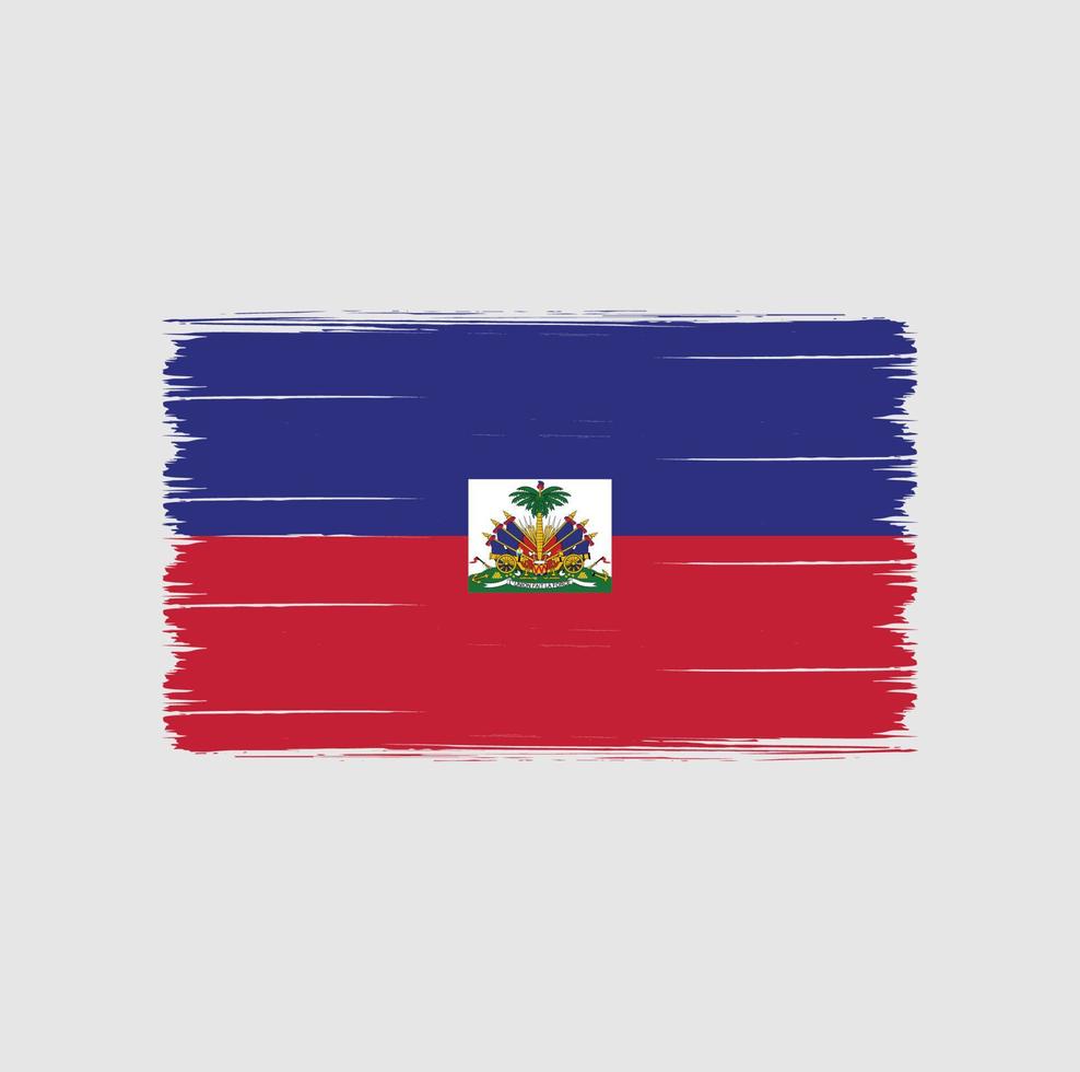 Haiti Flag Brush. National Flag vector