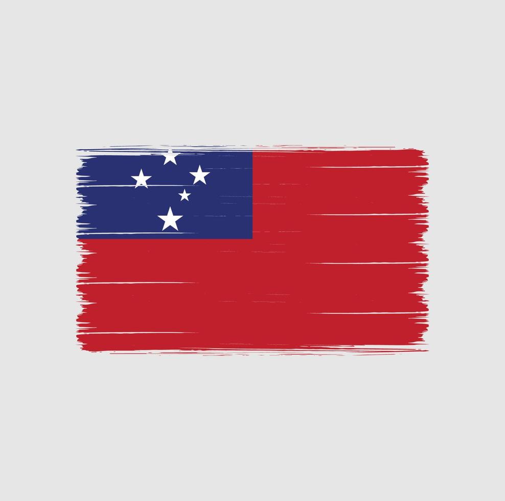 Samoa Flag Brush. National Flag vector