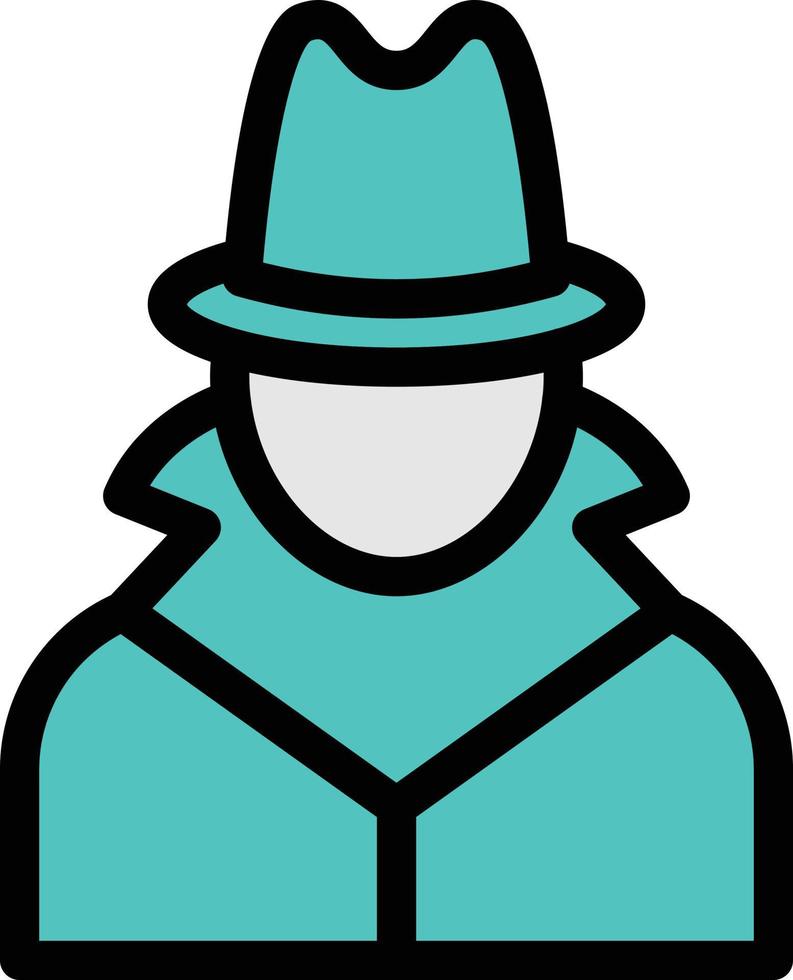 ilustración de vector de detective en un fondo. símbolos de calidad premium. iconos vectoriales para concepto y diseño gráfico.