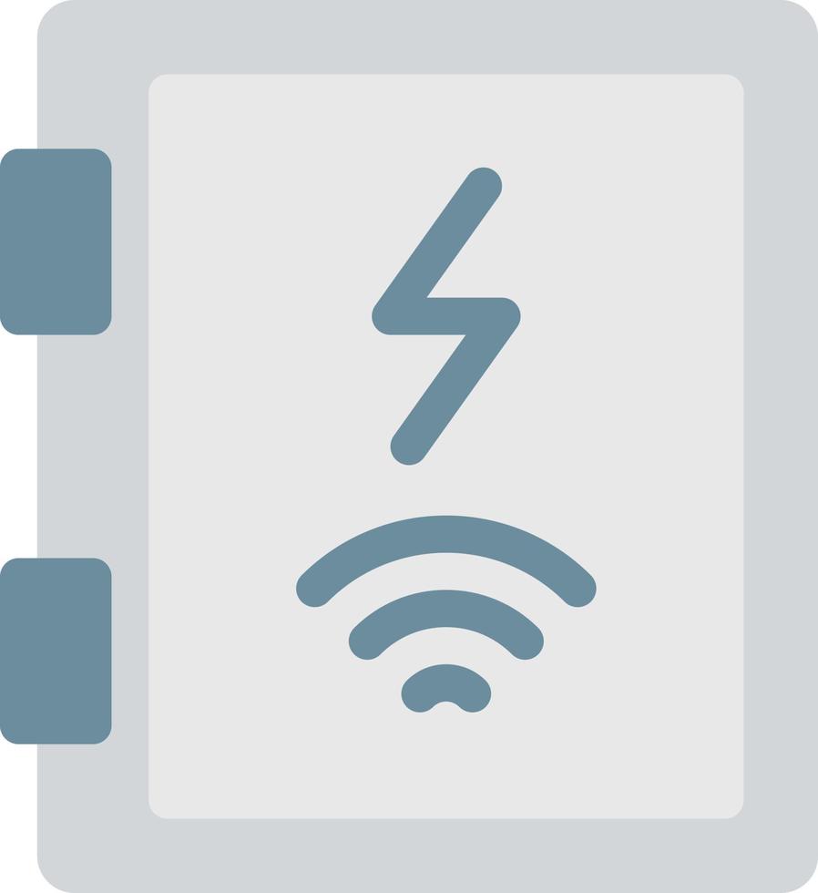 ilustración de vector de caja eléctrica en un fondo. símbolos de calidad premium. iconos vectoriales para concepto y diseño gráfico.