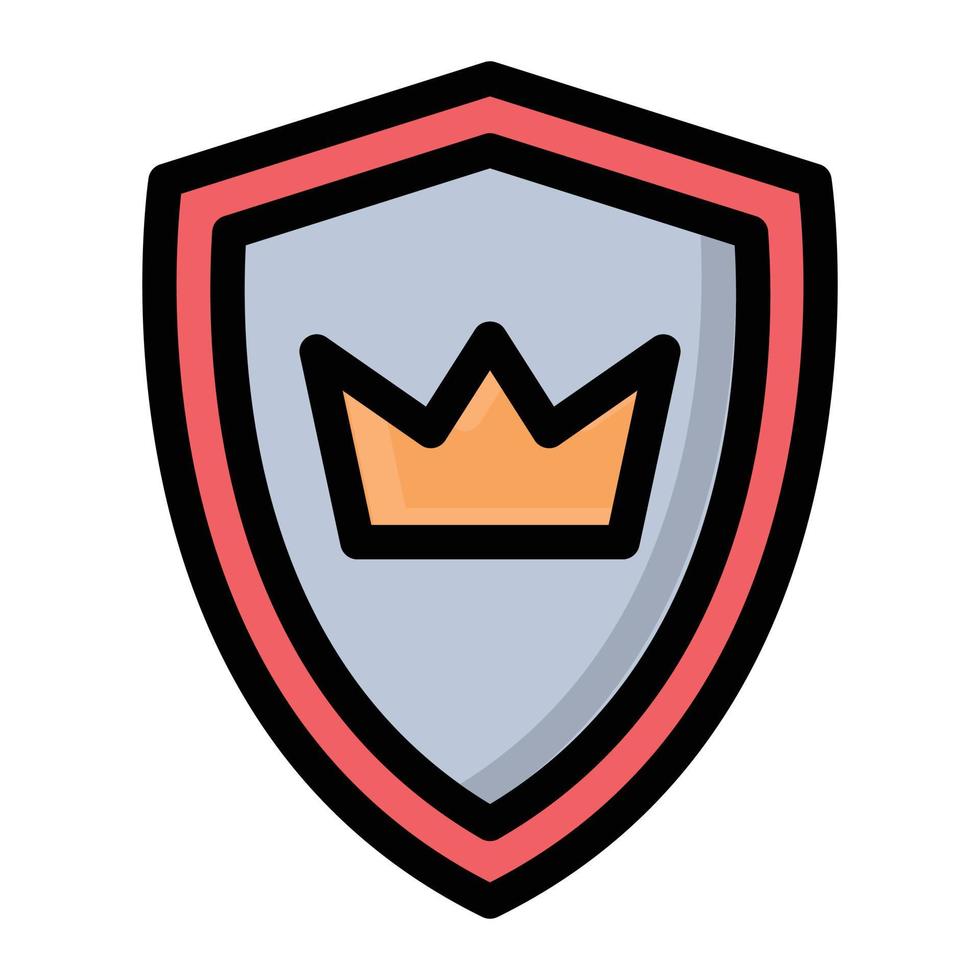 shield crown vector illustration on a background.Premium quality symbols.vector icons for concept and graphic design.