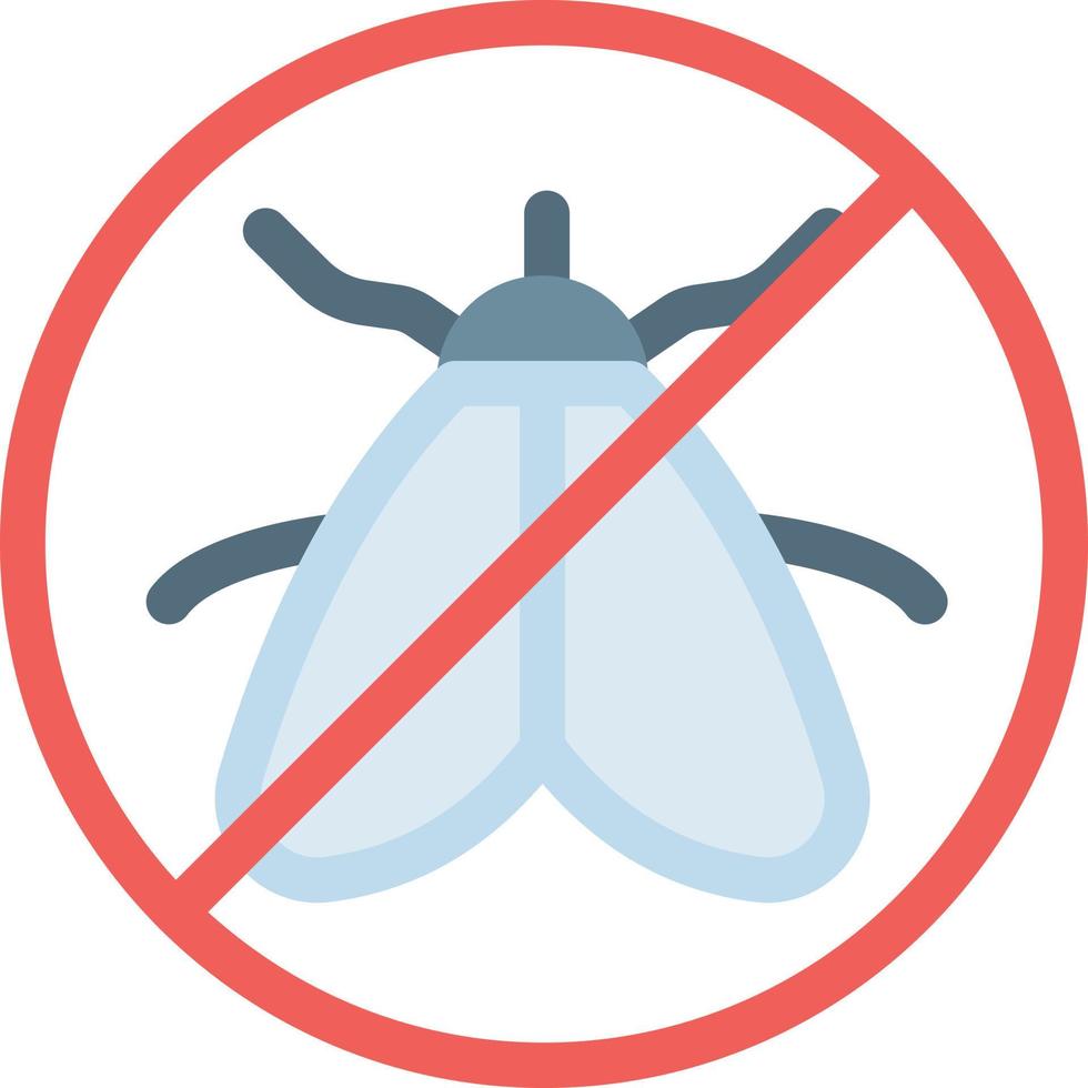 Ilustración de vector de prohibición de insectos en un fondo. Símbolos de calidad premium. Iconos vectoriales para concepto y diseño gráfico.