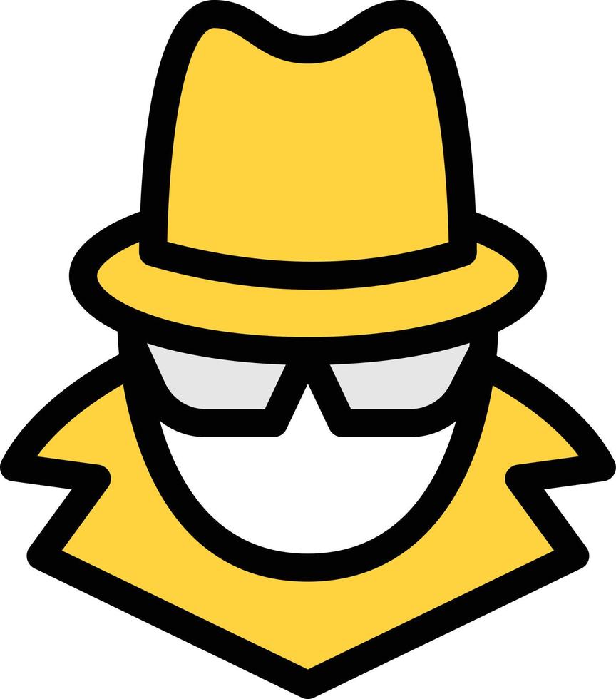 ilustración de vector de detective en un fondo. símbolos de calidad premium. iconos vectoriales para concepto y diseño gráfico.