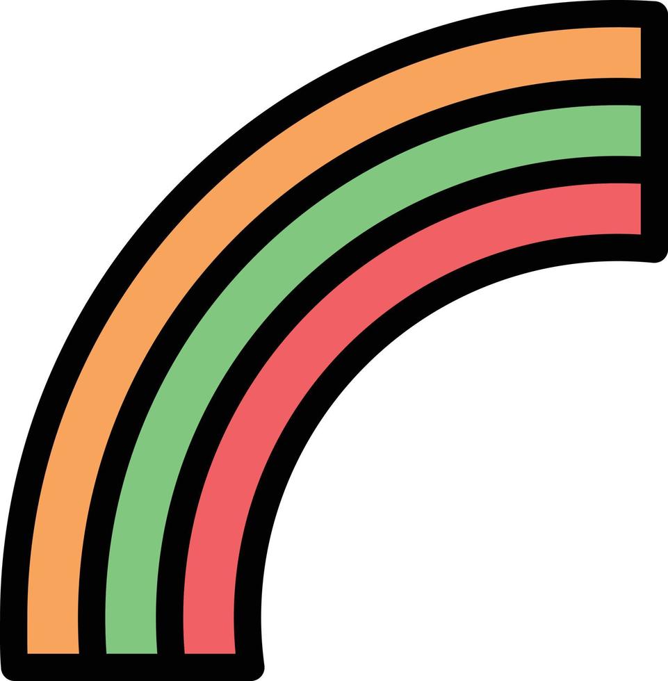 ilustración de vector de arco iris en un fondo. símbolos de calidad premium. iconos vectoriales para concepto y diseño gráfico.