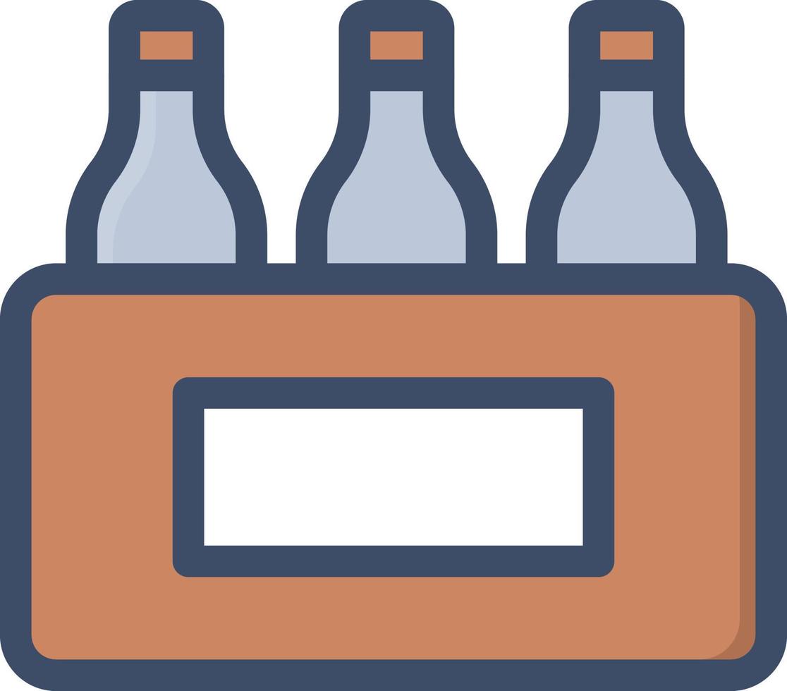ilustración de vector de cubo de botellas en un fondo. símbolos de calidad premium. iconos vectoriales para concepto y diseño gráfico.
