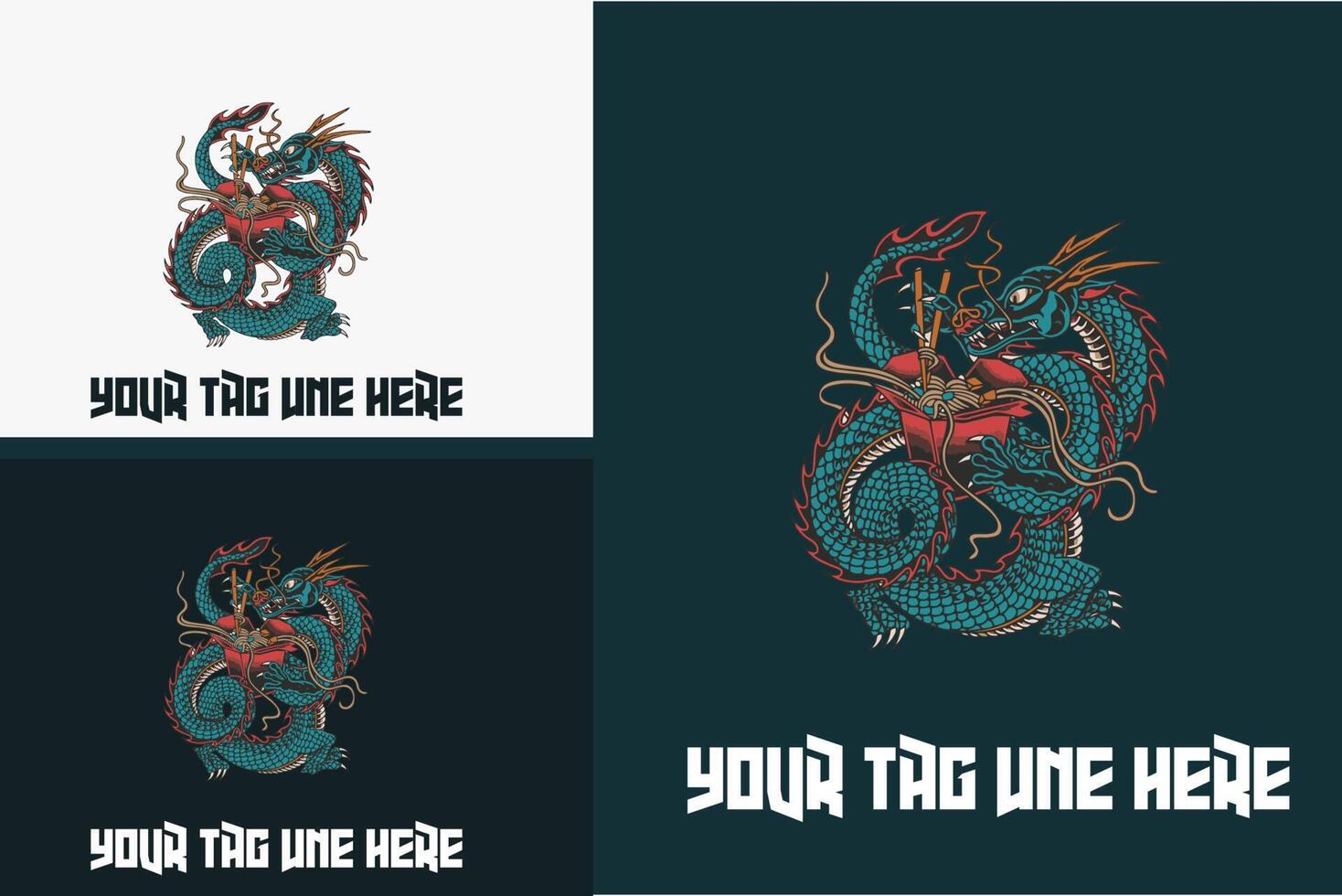 artwork design of dragon abstract vector illustration