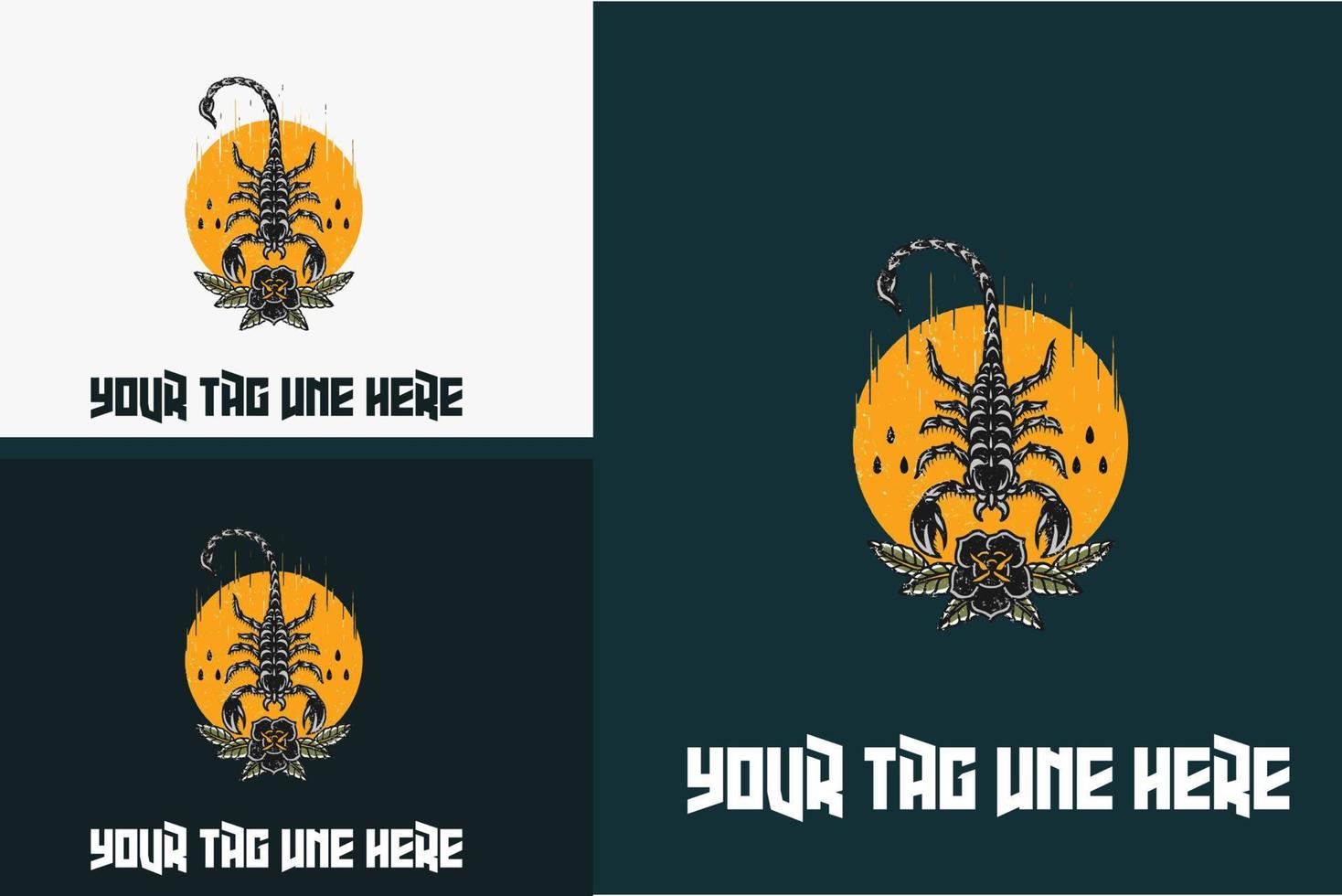 artwork design of scorpion vector