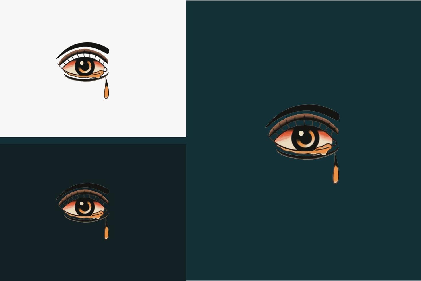 diseño de logotipo de ilustración de vector de ojo