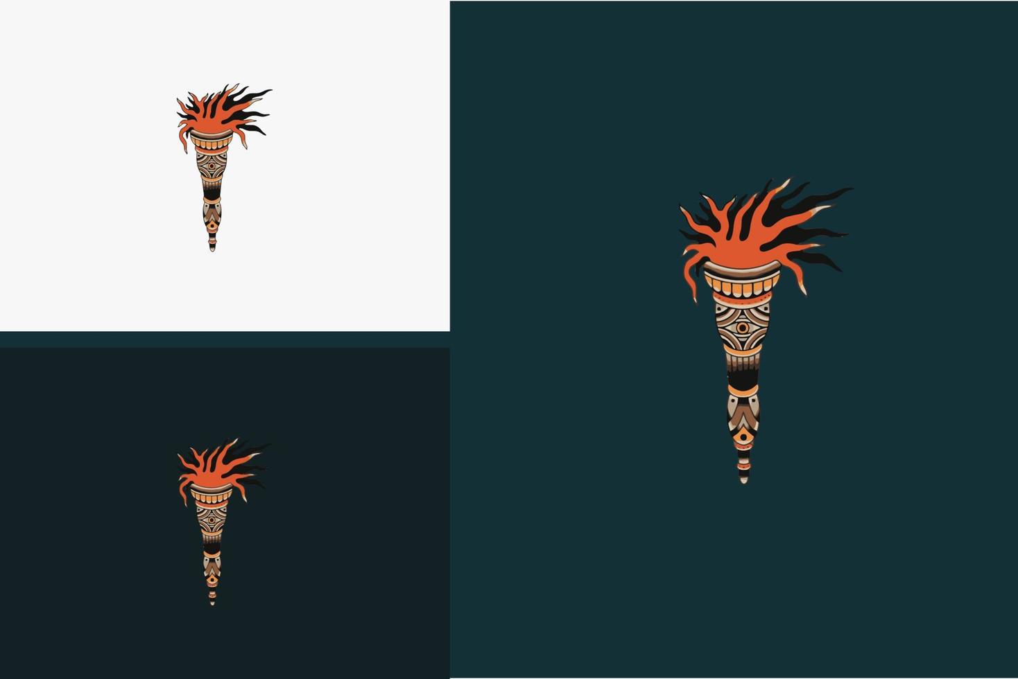 artwork design of torch vector