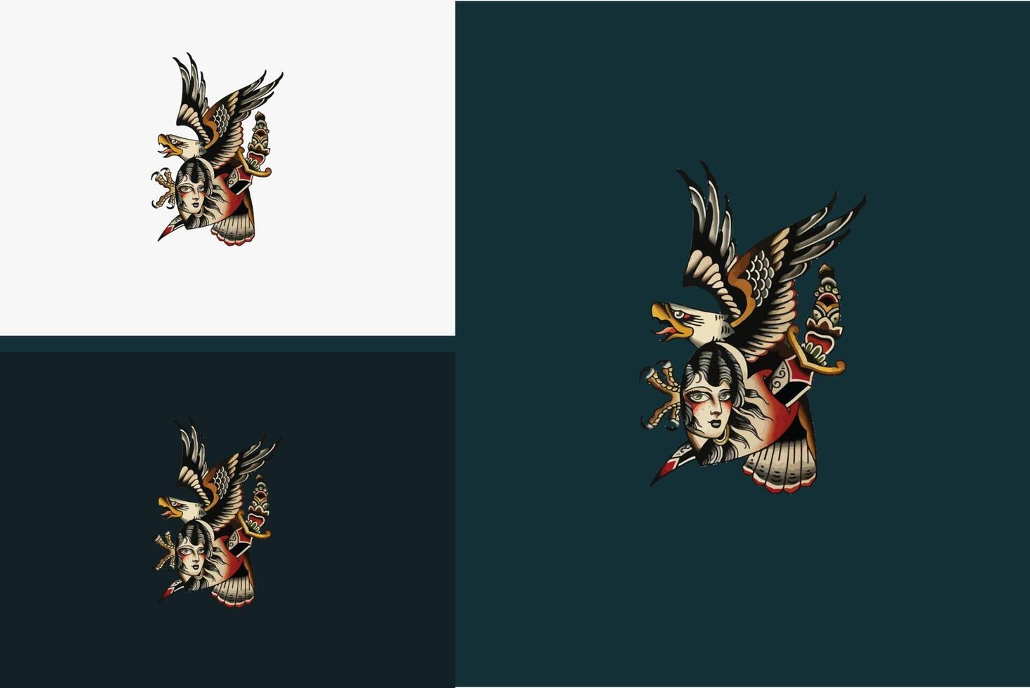 artwork design of eagle vector