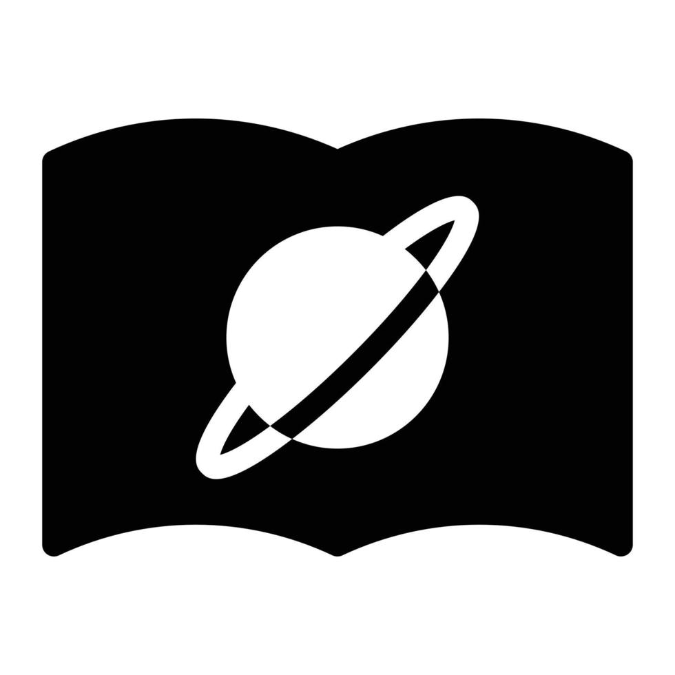 ilustración de vector de libro de planeta en un fondo. símbolos de calidad premium. iconos vectoriales para concepto y diseño gráfico.