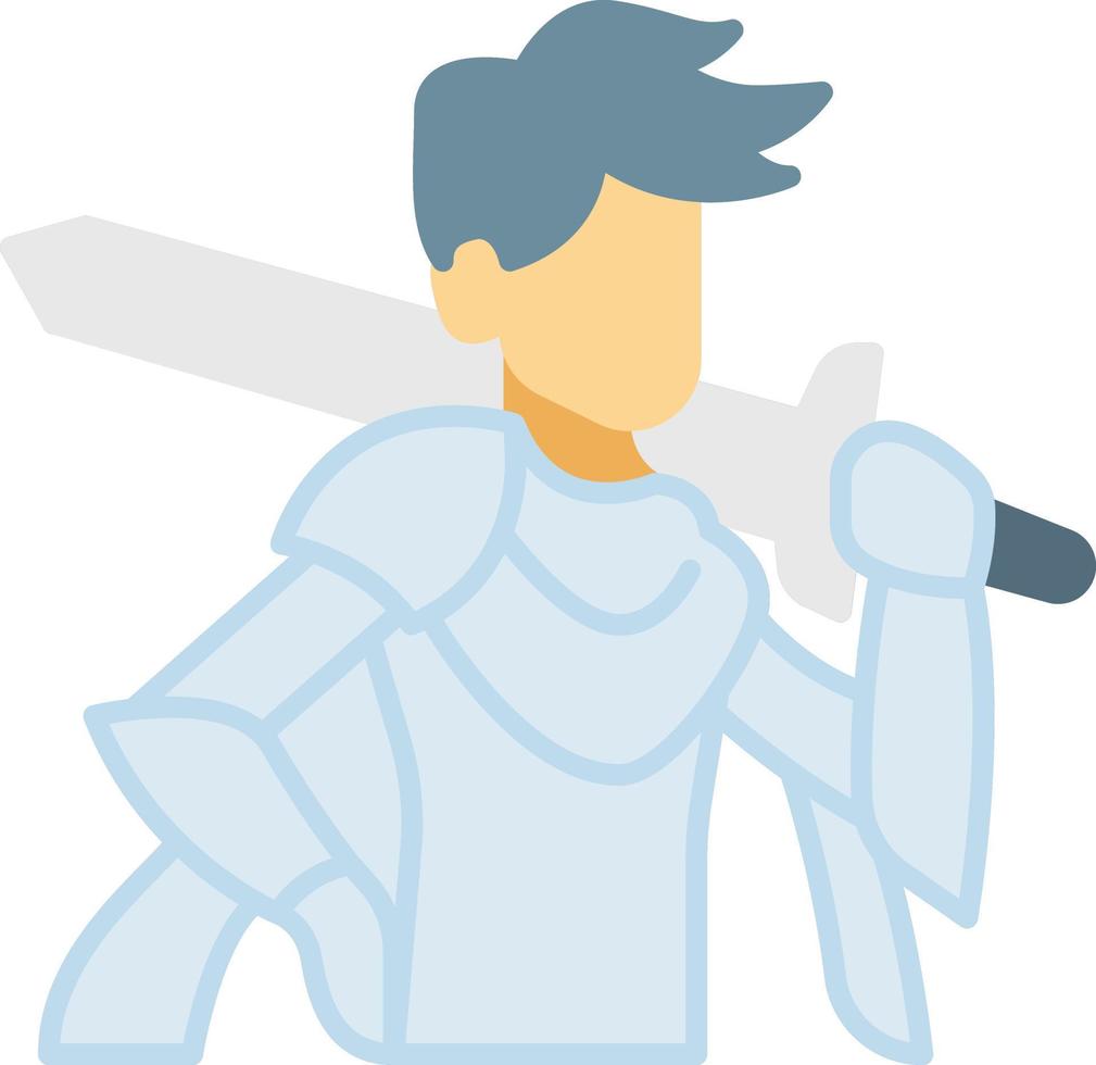 ilustración de vector de espada de hombre en un fondo. símbolos de calidad premium. iconos vectoriales para concepto y diseño gráfico.