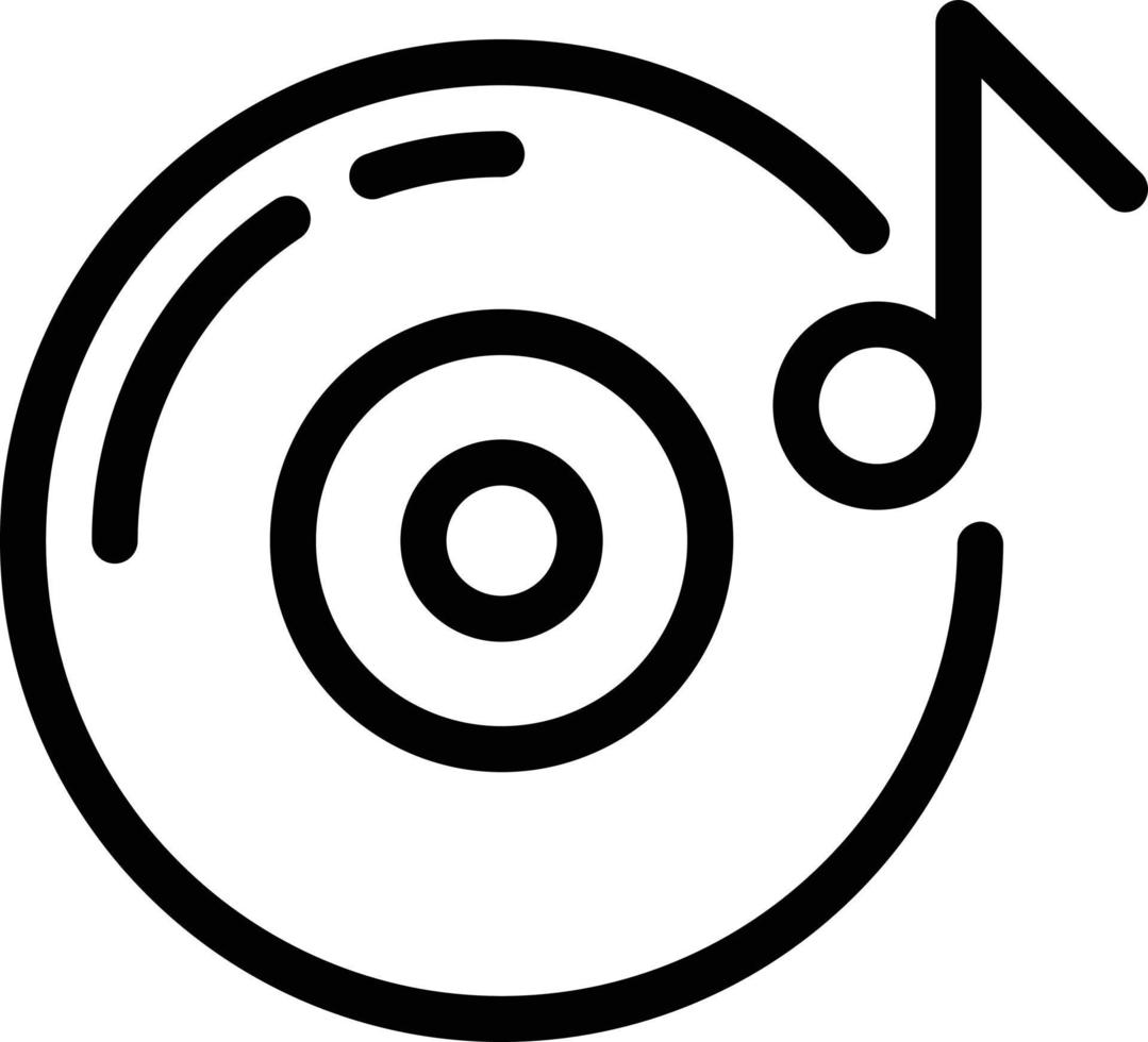 ilustración de vector de cd de música en un fondo. símbolos de calidad premium. iconos vectoriales para concepto y diseño gráfico.