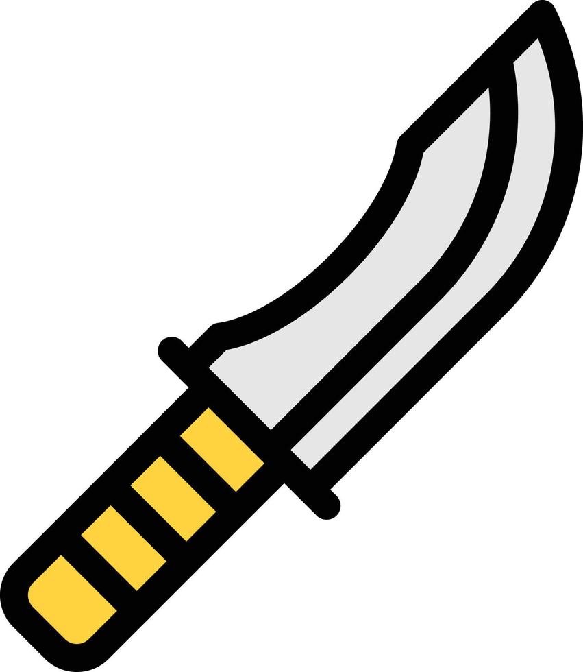 ilustración de vector de cuchillo en un fondo. símbolos de calidad premium. iconos vectoriales para concepto y diseño gráfico.