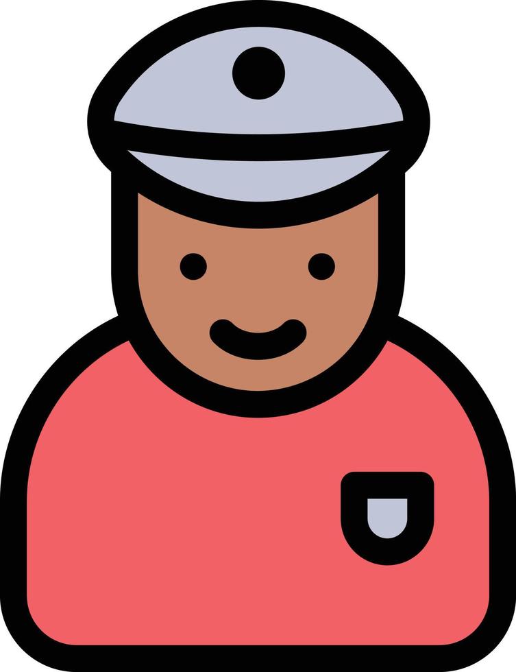 ilustración de vector de policía en un fondo. símbolos de calidad premium. iconos vectoriales para concepto y diseño gráfico.