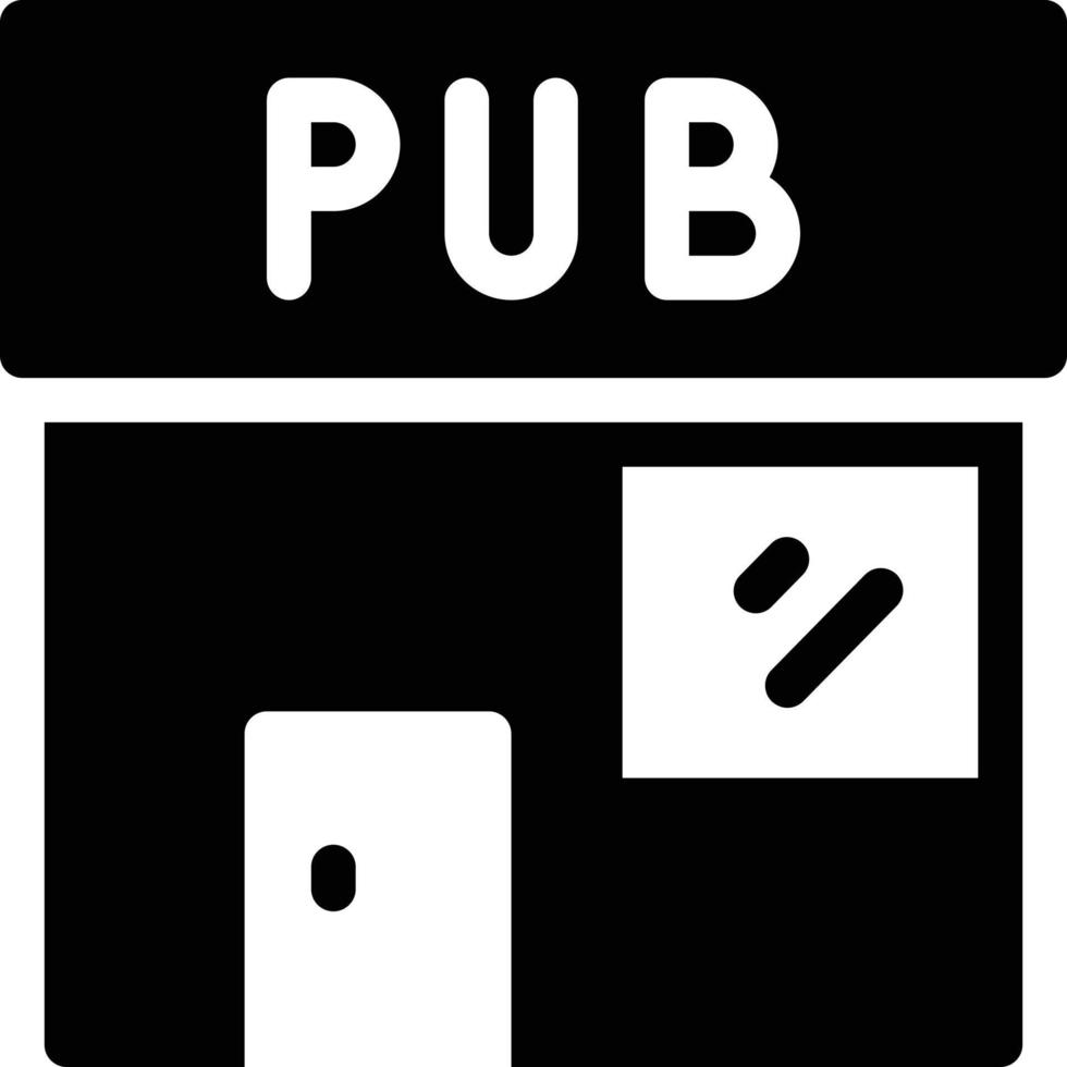 Ilustración de vector de pub en un fondo. Símbolos de calidad premium. iconos vectoriales para concepto y diseño gráfico.