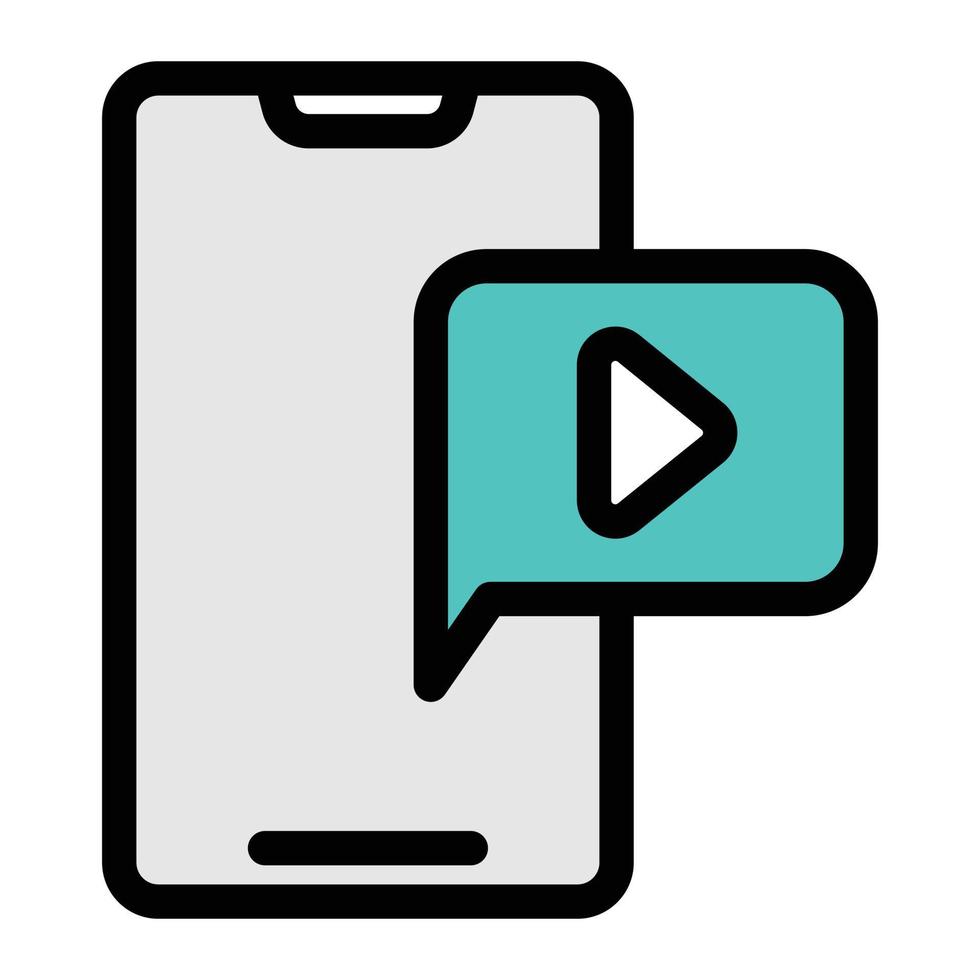 video message vector illustration on a background.Premium quality symbols.vector icons for concept and graphic design.