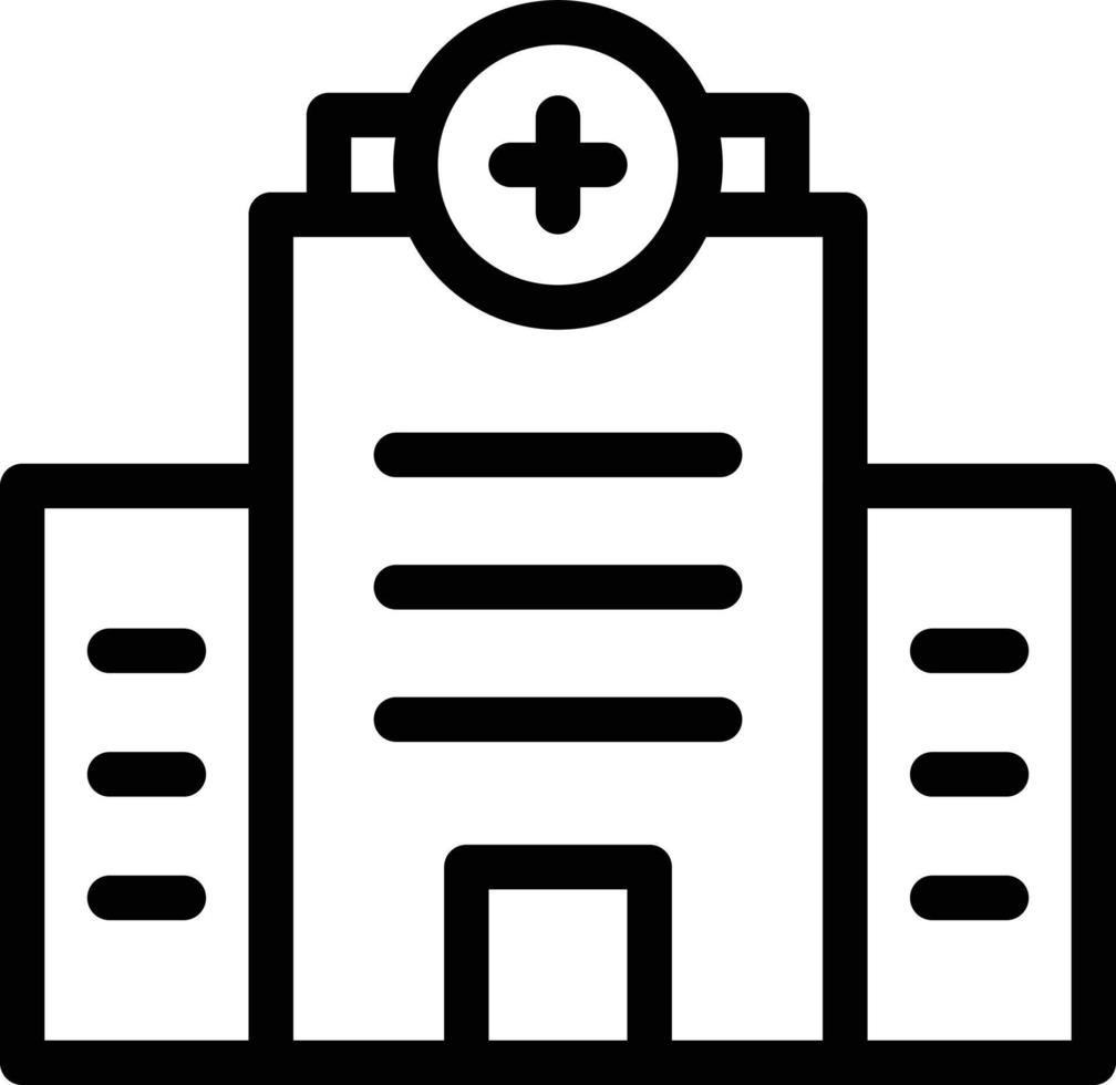 ilustración de vector de hospital en un fondo. símbolos de calidad premium. iconos vectoriales para concepto y diseño gráfico.