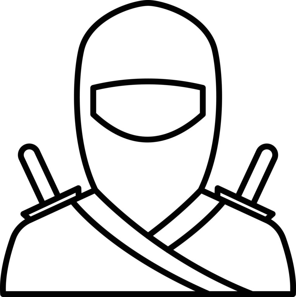 ilustración vectorial ninja en un fondo. símbolos de calidad premium. iconos vectoriales para concepto y diseño gráfico. vector